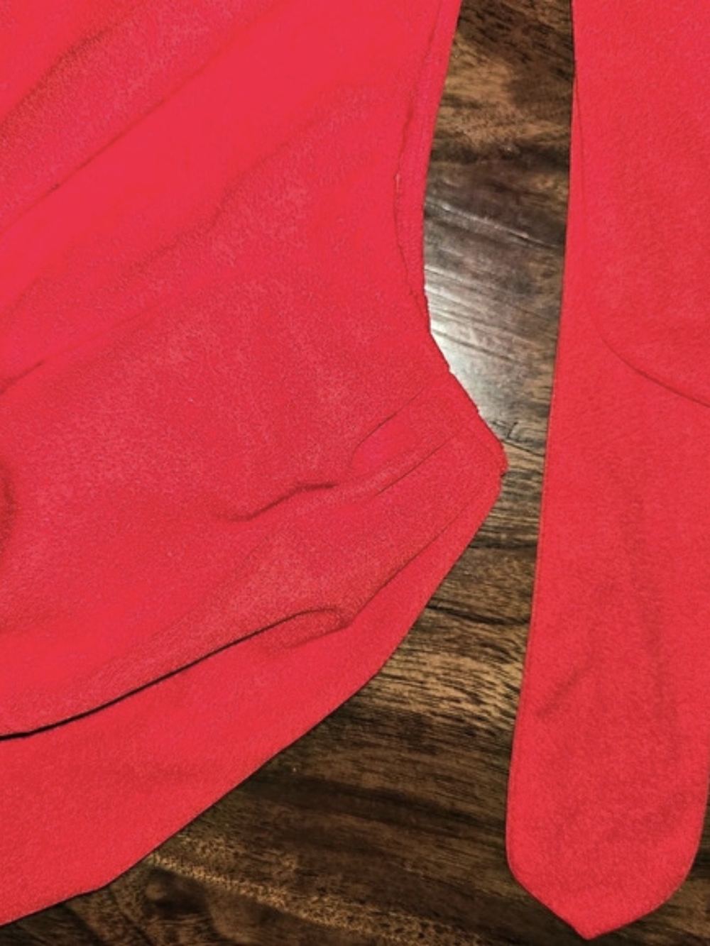 New Red One-Shoulder Puff Sleeve Top - Picture 4 of 4